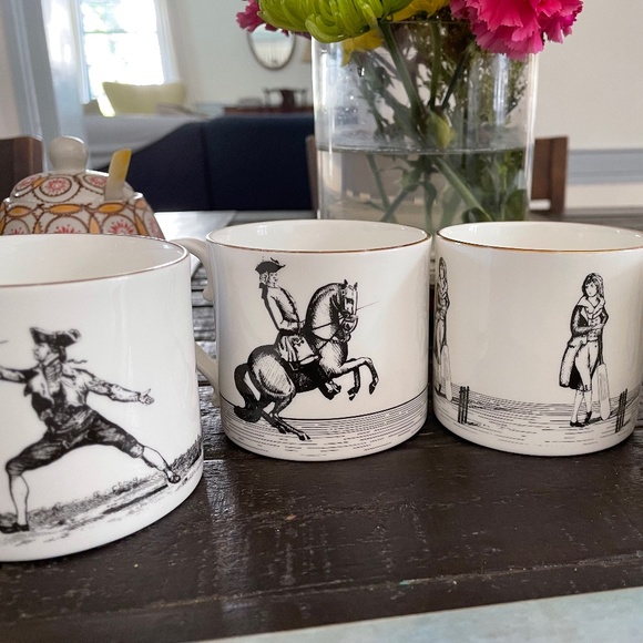 Fox Other - Bridgerton Tea Time!  Gold-rimmed British bone china FOX coffee or tea cups